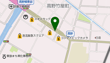 KT215-イズミヤ高野店 (bikeshareポート)の地図画像