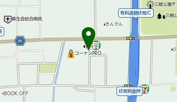 KT143-京都トヨタ伏見店 (bikeshareポート)の地図画像