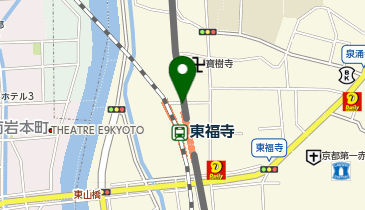 KT159-京阪東福寺駅(北側) (bikeshareポート)の地図画像