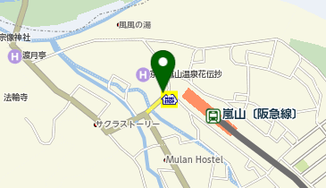 KT207-cafe RanZan(阪急嵐山駅前) (bikeshareポート)の地図画像