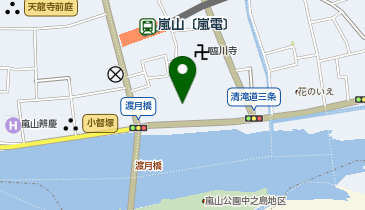 KT224-嵐山ビジターズステーション&カフェ (bikeshareポート)の地図画像