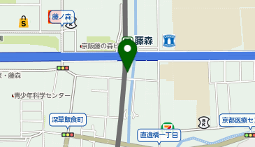 KT206-京阪藤森駅前(東口/南改札) (bikeshareポート)の地図画像