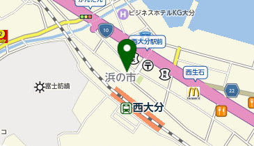 107.西大分駅 (おおいたサイクルシェア)の地図画像