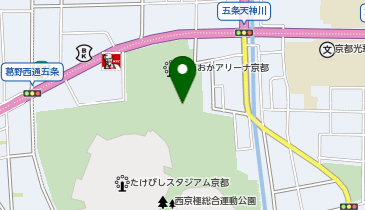 KT265-西京極総合運動公園(市民スポーツ会館前) (bikeshareポート)の地図画像