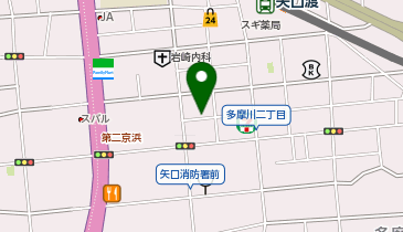 K1-158.多摩川1丁目 (ドコモ・バイクシェア)の地図画像