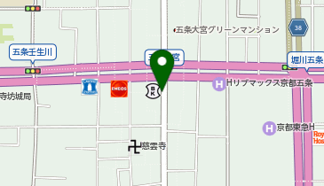 KT278-京都中央信用金庫 大宮支店 (bikeshareポート)の地図画像
