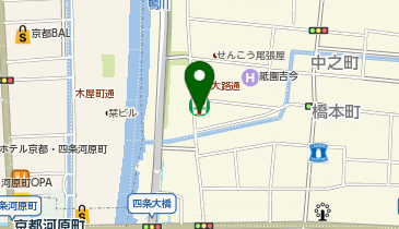 KT275-縄手通新橋駐車場 精算機横側(くるっとパーク) (bikeshareポート)の地図画像