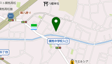 T1-18.石神井川(高松1-7) (ドコモ・バイクシェア)の地図画像