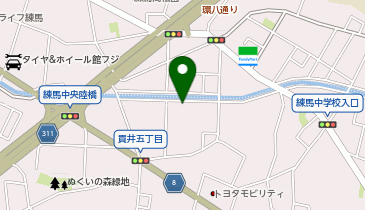 T3-37.石神井川(貫井5-25) (ドコモ・バイクシェア)の地図画像