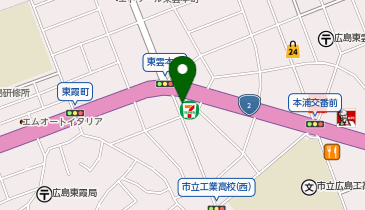 095.セブン-イレブン広島東雲本町3丁目店 (ドコモ・バイクシェア)の地図画像
