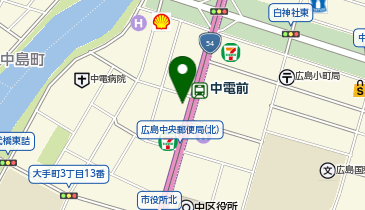 103.ホテル呉竹荘 広島大手町 (ドコモ・バイクシェア)の地図画像