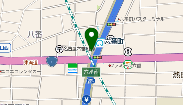 512.名鉄協商パーキング六番町駅前第2 (カリテコバイク)の地図画像