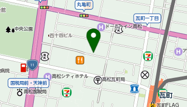 012.テックパーキング瓦町2丁目第1 (bikeshareポート)の地図画像
