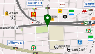 K1-178.西蒲田公園(公園入口横) (ドコモ・バイクシェア)の地図画像