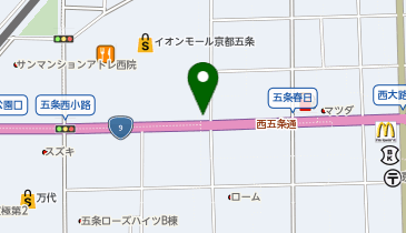 KT391-ドコモショップ西大路五条店 (bikeshareポート)の地図画像