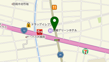 宮崎グリーンホテルポート (bikeshareポート)の地図画像