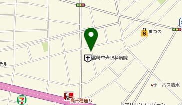 宮崎中央眼科病院ポート (bikeshareポート)の地図画像