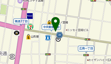 宮崎中央郵便局ポート (bikeshareポート)の地図画像