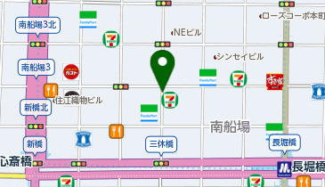 B-93.セブン-イレブン南船場三休橋筋店 (ドコモ・バイクシェア)の地図画像