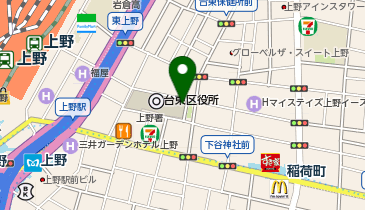 F6-03.台東区役所 (ドコモ・バイクシェア)の地図画像