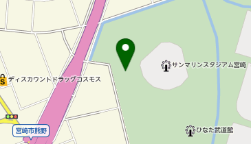ひなたサンマリンスタジアム宮崎(1)ポート (bikeshareポート)の地図画像