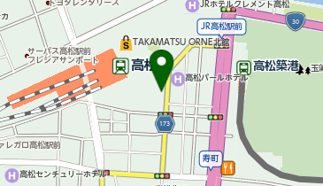 032.高松駅前広場(親切な青鬼くん前) (bikeshareポート)の地図画像