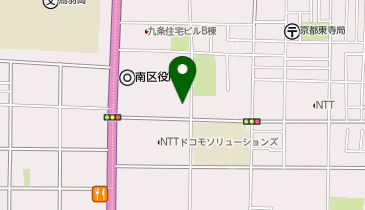 KT434-洛和会 東寺南病院 (bikeshareポート)の地図画像