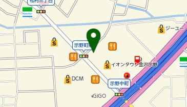 103.イオンタウン金沢示野 (金沢まちのり)の地図画像