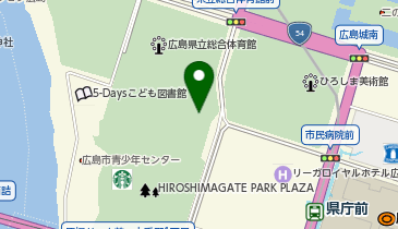177.広島県総合体育館武道場上部広場 (ドコモ・バイクシェア)の地図画像