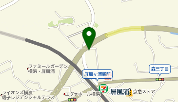 【IS011】森2丁目(屏風浦駅北側) (ドコモ・バイクシェア)の地図画像