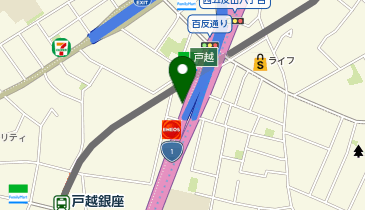 I1-130.戸越銀座-平塚 (ドコモ・バイクシェア)の地図画像