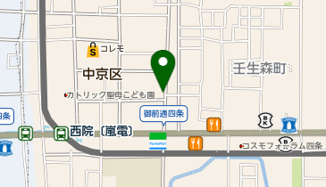 KT447-NTT西日本 京都御前ビル (bikeshareポート)の地図画像