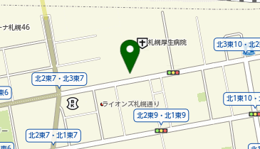 75.JA北海道厚生連 札幌厚生病院 (ポロクル)の地図画像