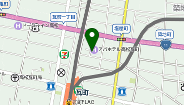 038.アパホテル高松瓦町 (bikeshareポート)の地図画像