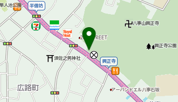 618.八事山興正寺駐車場 (カリテコバイク)の地図画像