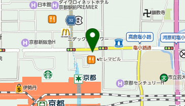 KT500-JR京都駅(北東広場) (bikeshareポート)の地図画像