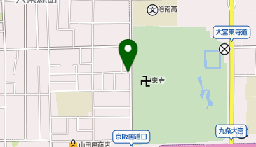 KT482-東寺西側(八条内田町) (bikeshareポート)の地図画像