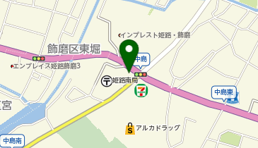 53.姫路南郵便局 (bikeshareポート)の地図画像