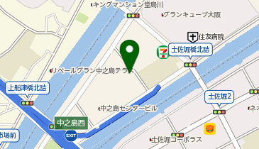 A-97.中之島インテス (ドコモ・バイクシェア)の地図画像