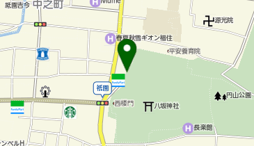 KT497-京都市円山駐車場入口前 (bikeshareポート)の地図画像