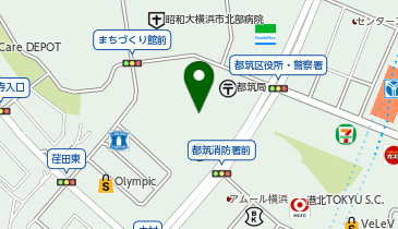 【TZ012】都筑区役所 (ドコモ・バイクシェア)の地図画像