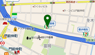 H1-262.セブン-イレブン江東深川2丁目店 (ドコモ・バイクシェア)の地図画像