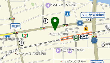 M01.松江駅 松江テルサ前 (bikeshareポート)の地図画像
