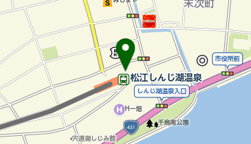 M02.松江しんじ湖温泉駅 (bikeshareポート)の地図画像