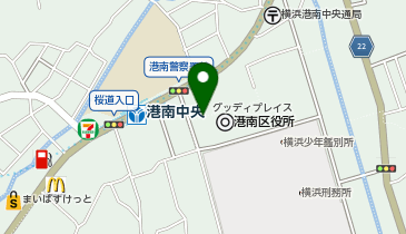 【KN010】港南区役所 (ドコモ・バイクシェア)の地図画像