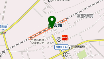 友部駅(南口) (かさまCYCLING)の地図画像