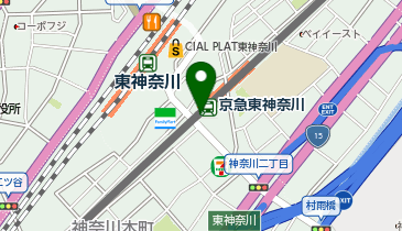 199.京急東神奈川駅前モビリティステーション (ドコモ・バイクシェア)の地図画像