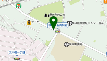 【KN012】横浜明朋高校歩道橋下 (ドコモ・バイクシェア)の地図画像