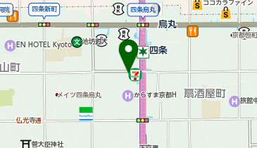 KT540-平野ビル・AYA四条烏丸ビル (bikeshareポート)の地図画像