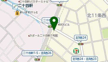 76.環状通北9条中大ビル前 (ポロクル)の地図画像